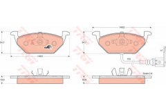 Колодки передние SKODA OCTAVIA (1U_, 1Z_), GOLF IV-VI, JETTA III-IV GDB1386 для VW POLO седан (9A4) 1.4 TDI 2003-, код двигателя BAY, V см3 1422, кВт 55, л.с. 75, Дизель, TRW/Lucas GDB1386