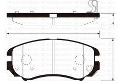 SP1202SNS_[581012HA10] колодки дисковые п Hyundai Elantra 1.6 для VW POLO седан (9A4) 1.4 TDI 2003-, код двигателя BAY, V см3 1422, кВт 55, л.с. 75, Дизель, Sangsin brake SP1202