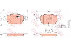 Колодки передние SKODA OCTAVIA (1Z_), FABIA II, PASSAT (36_, 3C_, 357) GDB1550 для VW BEETLE (5C1, 5C2) 1.2 TSI 2011-, код двигателя CBZB, V см3 1197, кВт 77, л.с. 105, бензин, TRW/Lucas GDB1550