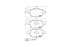 Колодки тормозные дисковые передн AUDI для VW GOLF PLUS (5M1, 521) 1.6 FSI 2005-2008, код двигателя BLF, V см3 1598, кВт 85, л.с. 115, бензин, Brembo P85075