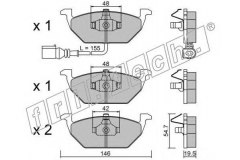 Комплект тормозных колодок, дисковый тормоз для VW CADDY III Фургон (2KA, 2KH, 2CA, 2CH) 1.6 TDI 2010-2015, код двигателя CAYD, V см3 1598, кВт 75, л.с. 102, Дизель, fri.tech. 2202